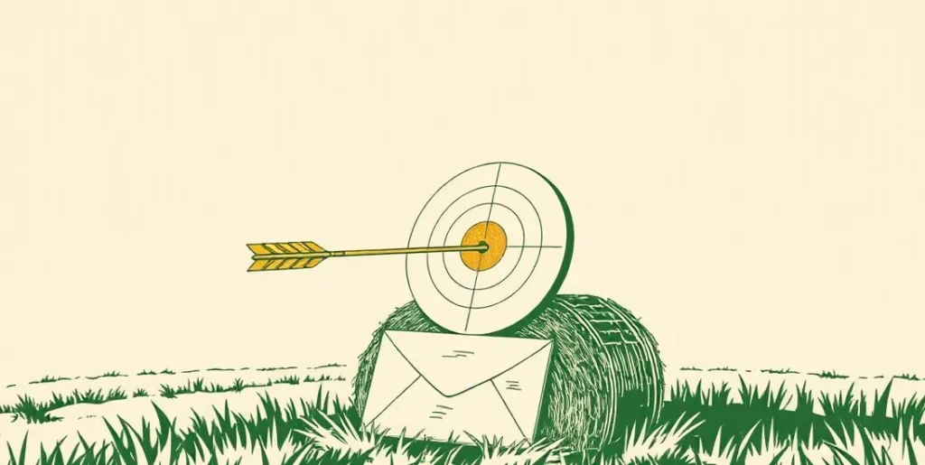 Illustration of an arrow striking the center of an archery target